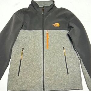 MEN’S North Face Apex Bionic Jacket Grey & Orange Size Medium